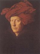 Jan Van Eyck Man in Red Turban Sweden oil painting artist